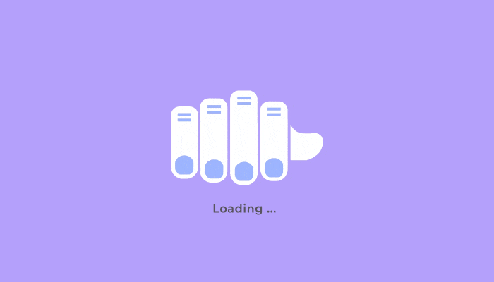 finger tapping loading animation