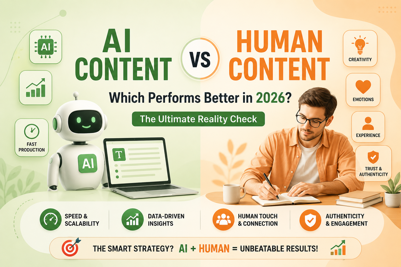 AI vs Human Content: Which Performs Better in 2026?