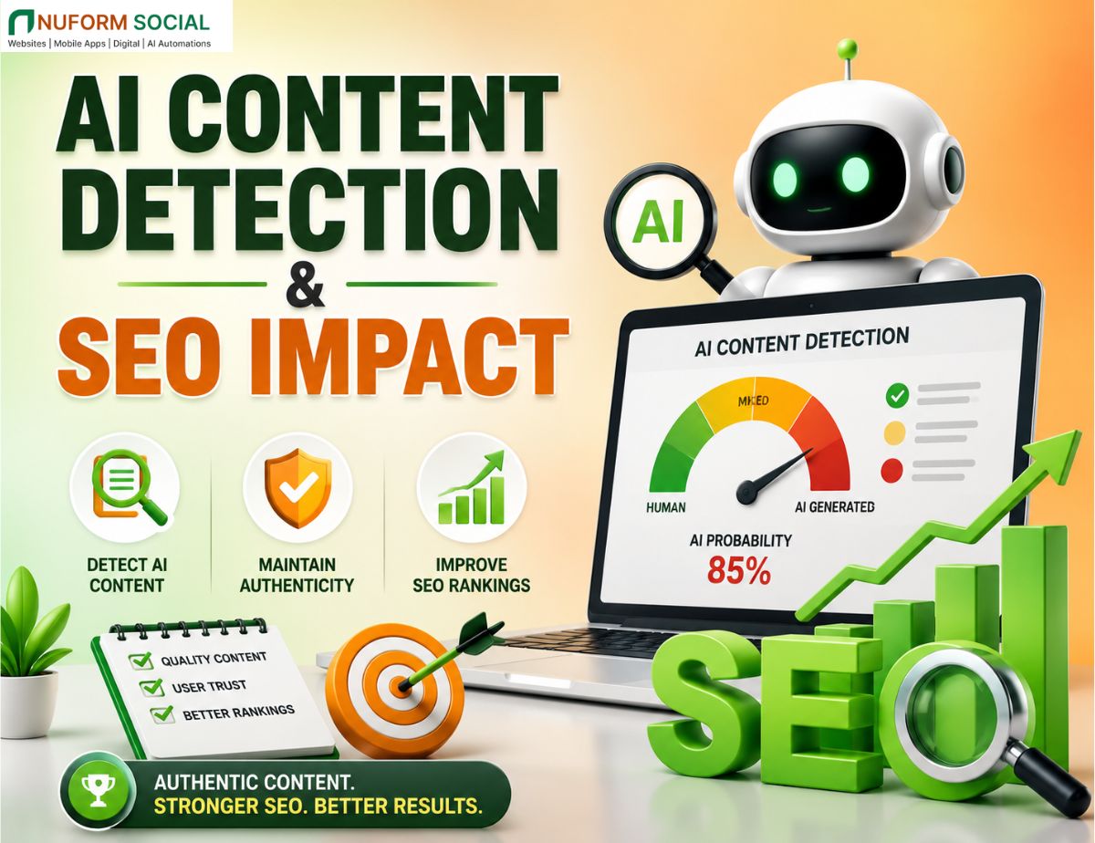 AI Content Detection & SEO Impact guide for improving Google rankings with human-friendly AI content